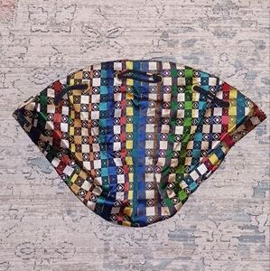 Mauricio Erancato Vintage Silk Colorful Drawing Purse